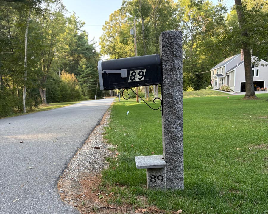 A lovely Granite Mailbox post.